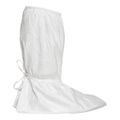 Product Image of Tyvek IsoClean IC457S Boot Cover, PVC Sole, 18in High, Covered Elastic Opening, Ankle Ties, White, Medium (50 Pairs)