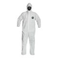 Product Image of ProShield 50 NB127S Coverall w/ Respirator Fit Hood, Elastic Wrists and Ankles, Storm Flap, White, 4X-Large (Pack of 25)