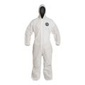 Product Image of ProShield 10 PB127S Coverall w/ Standard Hood, Elastic Wrists and Ankles, Storm Flap, White, Medium (Pack of 25)