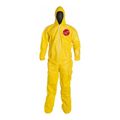 Product Image of Tychem 2000 QC122S Disposable Chemical Resistant Coveralls w/ Zipper Closure, Yellow, X-Large (Pack of 12)