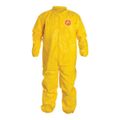 Product Image of Tychem 2000 QC125S Coverall w/ Collar, Elastic Wrists and Ankles, Storm Flap, Yellow, 4X-Large (Pack of 12)