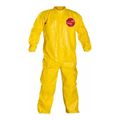 Product Image of Tychem 2000 QC125T Coverall w/ Collar, Elastic Wrists and Ankles, Storm Flap; Adhesive Closure, Yellow, Large (Pack of 4)