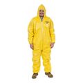 Product Image of Tychem 2000 QC127S Disposable Chemical Resistant Coveralls w/ Zipper Closure, Yellow, 2X-Large (Pack of 12)