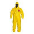 Product Image of Tychem 2000 QC127S Disposable Chemical Resistant Coveralls w/ Zipper Closure, Yellow, X-Large (Pack of 12)