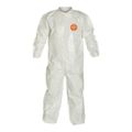 Product Image of Tychem 4000 SL125B Coverall w/ Collar, Elastic Wrists and Ankles, Storm Flap; Adhesive Closure, White, 4X-Large (Pack of 12)
