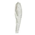 Product Image of Tychem 4000 SL125B Coverall w/ Collar, Elastic Wrists and Ankles, Storm Flap; Adhesive Closure, White, Large (Pack of 12)