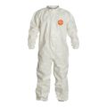 Product Image of Tychem 4000 SL125T Coverall w/ Collar, Elastic Wrists and Ankles, Storm Flap; Adhesive Closure, White, 4X-Large (Pack of 6)