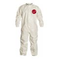 Product Image of Tychem 4000 SL125T Coverall w/ Collar, Elastic Wrists and Ankles, Storm Flap; Adhesive Closure, White, X-Large (Pack of 6)