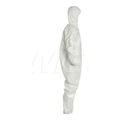 Product Image of Tychem 4000 SL127T Coverall w/ Standard Hood, Elastic Wrists and Ankles, Storm Flap; Adhesive Closure, White, Large (Pack of 6)