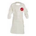Product Image of Tychem 4000 SL275T Sleeved Apron, Elastic Wrists, 44in Long, Snaps at Neck, Waist Ties, White, 2XL (Pack of 25)