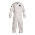 Product Image of Tyvek 400 D TD125S Disposable Chemical Resistant Coveralls w/ Zipper Closure, White/Blue, Medium (Pack of 25)