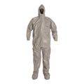 Product Image of Tychem 6000 TF169T Coverall w/ Respirator Fit Hood, Elastic Wrists, Socks, Double Storm Flap, Gray, 5XL (Pack of 6)