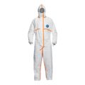 Product Image of Tyvek 800 TJ198T Coverall w/ Respirator Fit Hood, Elastic Wrists and Ankles, Self-Adhesive Storm Flap, White, 3X-Large (Pack of 25)