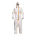 Product Image of Tyvek 800 TJ198T Coverall w/ Respirator Fit Hood, Elastic Wrists and Ankles, Self-Adhesive Storm Flap, White, Medium (Pack of 25)