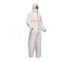 Product Image of Tyvek 800 TJ198T Coverall w/ Respirator Fit Hood, Elastic Wrists and Ankles, Self-Adhesive Storm Flap, White, Small (Pack of 25)