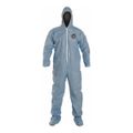 Product Image of ProShield 6 SFR TM122S Coverall w/ Standard Hood, Elastic Wrists, Socks, Storm Flap, Blue, Large (Pack of 25)