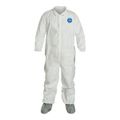 Product Image of Tyvek 400 TY121S Coverall w/ Collar, Elastic Wrists, Attached Skid-Resistant Boots, White, Medium (Pack of 25)