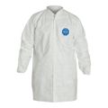 Product Image of Tyvek 400 TY216S Frock w/ Mandarin Collar, Elastic Wrists, Front Snap Closure, White, Large (Pack of 30)