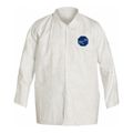 Product Image of Tyvek 400 TY303S Shirt w/ Collar, Open Wrists, Extends to Hip, Front Snap Closure, White, Large (Pack of 50)