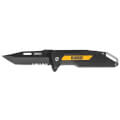 Product Image of 3-1/4" Stainless Steel Partially Serrated Tanto Folding Knife w/ Ball-Bearing Assist