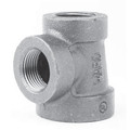 1" x 3/4" x 1/2" Black Cast Iron Steam Reducing Tee