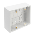 Product Image of Surface-mount Back Box, Dual-Gang, 1.89" Box Depth (White)