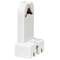 Product Image of Medium Base, Bi-pin, Standard Fluorescent Lampholder, Pedestal, Screw Mount, Turn-type, 2-screw Terminal (White)
