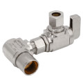 Product Image of 1/2" Female Solder x 3/8" OD Compression Angle Skirted Toilet Kit, Lead Free (Chrome)