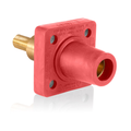 Product Image of 1 Pole Cam-Type Fem Panel Receptacle, Taper Nose, 3/4" Extended Shoulder, #2-4/0 (Red)