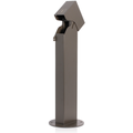 Product Image of 1-Gang 24" Stainless Steel Power Pedestal, Surface Mount, NEMA 3R, Lockable Flush Hinge Top, Self-Closing Lid, Bronze, Stainless Steel