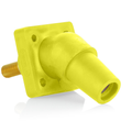 Product Image of 16 Series Panel Mount Receptacle, Female, 400A Max, 600V 45 Degree Angle, 1.125"L Threaded Stud Termination, #2-4/0 Cable Range (Yellow)