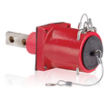 Product Image of Rhino-Hide Single Pole Male Receptacle Double Hole Bus Bar, 313MCM-777MCM Cable, 1000V 1135A Max (Red)