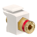 Product Image of Binding Post Quickport, Coupler, Red Stripe (Light Almond) Housing
