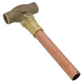 Product Image of E2310-K 3/4" x 3/4" Copper Partition Straight Stop Valve, Less Plate, Rough Brass (Lead Free)
