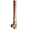 Product Image of E2330-K 1/2" x 1/2" Copper Partition Angle Stop Valve, Less Plate, Rough Brass (Lead Free)