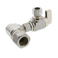Product Image of 1/2" Nom Compression (5/8" OD) x 3/8" OD Compression Angle Skirted Toilet Kit, Lead Free (Chrome)