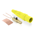 Product Image of 16 Series Taper Nose Cam-Type Male Plug, Contact & Insulator, Detachable, #2, 2/0 AWG, 300A Max, Type 3R When Mated (Yellow)