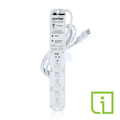 Product Image of 15A Medical Grade Power Strip w/ Load Monitoring Inform , 6-outlet, 7" Cord
