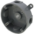 4.93" Dia. Round Weatherproof Non-Metallic T-Box, 13.5 Cubic Inch