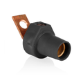 Product Image of 16 Series Taper Nose Single Pole Cam Type Female Terminal Connector, Bus Bar Mount, Angle, #2, 4/0 AWG, 400A Max (Black)