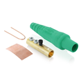 Product Image of 16 Series Taper Nose Cam-Type Female Plug, Contact & Insulator, Detachable, #2, 2/0 AWG, 300A Max, Type 3R When Mated (Green)