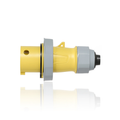 Product Image of 30A, 125V 2P, 3W, LEV Series IEC 60309-1 & 60309-2 Pin & Sleeve Plug w/ Screwless Clamp Assembly, IP66/IP67/IP68/IP69K, Watertight (Yellow)