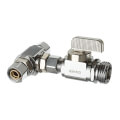 Product Image of 1/4" Nom Compression x 3/8" OD Compression X 1/2" NPSM Skirted Toilet Kit, Chrome-Plated Brass (LF)