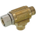 Product Image of 3/8" OD Fem. Comp. x 3/8" OD Comp. x 3/8" OD Comp. Mini-Ball Tee less Nuts & Sleeve, Lead Free (Brass)