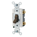 Product Image of 20A, 120/277V Toggle Single-pole AC Quiet Switch, Heavy Duty Spec Grade, Grounding, Back & Side Wired (Brown)
