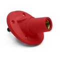 Product Image of 17 Series Panel Mount Receptacle, Female, 600A Max, 600V 30 Degree Angle, Threaded Stud Termination, 250-500 MCM Cable Range (Red)