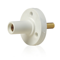 Product Image of 15 Series Cam-Type Female Panel Mount Receptacle, 0.75" Threaded Stud Termination, 90-Degree, #8, #2 AWG, 150A Max, Type 3R When Mated (White)