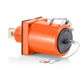 Product Image of Rhino-Hide 1 Pole Male 45 Deg Receptacle 1 Hole Bus Bar, 313MCM-777MCM Cable (Orange)