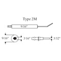 Product Image of 9/16" Diameter Type 2M Electrode with 4" Insulator (2 Pack)