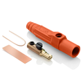 Product Image of 15 Series Cam-Type Male Plug, Contact & Insulator, Detachable, Single Set Screw Termination, #8, #2 AWG, 150A Max, Type 3R When Mated (Orange)